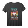 Bildung ist gut Bier ist guter Vatertag Männer Bier T-Shirt – Lustiges Pinguin Design als Geschenk für Papa, Damen, Herren & Kinder
