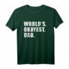 Lustiges Papa T-Shirt mit Spruch 'World's okayest dad' – Perfektes Vatertags- und Weihnachtsgeschenk für humorvolle Väter