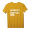 Lustiges Papa T-Shirt mit Spruch 'World's okayest dad' – Perfektes Vatertags- und Weihnachtsgeschenk für humorvolle Väter