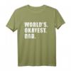 Lustiges Papa T-Shirt mit Spruch 'World's okayest dad' – Perfektes Vatertags- und Weihnachtsgeschenk für humorvolle Väter