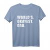 Lustiges Papa T-Shirt mit Spruch 'World's okayest dad' – Perfektes Vatertags- und Weihnachtsgeschenk für humorvolle Väter