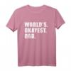 Lustiges Papa T-Shirt mit Spruch 'World's okayest dad' – Perfektes Vatertags- und Weihnachtsgeschenk für humorvolle Väter