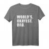 Lustiges Papa T-Shirt mit Spruch 'World's okayest dad' – Perfektes Vatertags- und Weihnachtsgeschenk für humorvolle Väter