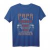 Herren Wikinger Papa T-Shirt zum Vatertag – Retro Viking Dad Spruch, Nordic Mythology Outfit für Wikinger-Fans