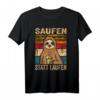 Saufen statt Laufen Faultier Biertrinker Vatertag T-Shirt - Lustiges Bierliebhaber Outfit für Männer & Vatertagsgeschenk