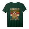 Saufen statt Laufen Faultier Biertrinker Vatertag T-Shirt - Lustiges Bierliebhaber Outfit für Männer & Vatertagsgeschenk
