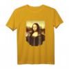 Kiffende Mona Lisa mit Joint - Lustiges Cannabis T-Shirt für Kiffer, Kunstliebhaber & Geschenkideen zu Geburtstag & Weihnachten