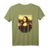 Kiffende Mona Lisa mit Joint - Lustiges Cannabis T-Shirt für Kiffer, Kunstliebhaber & Geschenkideen zu Geburtstag & Weihnachten