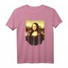 Kiffende Mona Lisa mit Joint - Lustiges Cannabis T-Shirt für Kiffer, Kunstliebhaber & Geschenkideen zu Geburtstag & Weihnachten