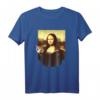 Kiffende Mona Lisa mit Joint - Lustiges Cannabis T-Shirt für Kiffer, Kunstliebhaber & Geschenkideen zu Geburtstag & Weihnachten