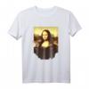 Kiffende Mona Lisa mit Joint - Lustiges Cannabis T-Shirt für Kiffer, Kunstliebhaber & Geschenkideen zu Geburtstag & Weihnachten