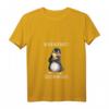 Damen Lustiges Pinguin Spruch T-Shirt mit V-Ausschnitt – Witziges Geschenk für Freunde und Kollegen