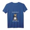 Damen Lustiges Pinguin Spruch T-Shirt mit V-Ausschnitt – Witziges Geschenk für Freunde und Kollegen