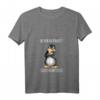 Damen Lustiges Pinguin Spruch T-Shirt mit V-Ausschnitt – Witziges Geschenk für Freunde und Kollegen