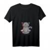 Damen Acro Vinyasa Hatha Yoga Katze Meditation T-Shirt mit V-Ausschnitt – Lustiges Geschenk für Yogis, Katzenliebhaber & Meditierende