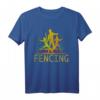 Retro Fechten Fencing T-Shirt mit Motiv – Stylisches Schwertkampf Shirt für Damen, Herren & Kinder als Geschenkidee