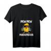 Damen Pew Pew Madafakas Küken T-Shirt mit V-Ausschnitt – Lustiges Tiermotiv mit Pistolen & Sonnenbrille für Frauen