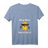 Damen Pew Pew Madafakas Küken T-Shirt mit V-Ausschnitt – Lustiges Tiermotiv mit Pistolen & Sonnenbrille für Frauen