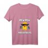 Damen Pew Pew Madafakas Küken T-Shirt mit V-Ausschnitt – Lustiges Tiermotiv mit Pistolen & Sonnenbrille für Frauen