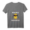 Damen Pew Pew Madafakas Küken T-Shirt mit V-Ausschnitt – Lustiges Tiermotiv mit Pistolen & Sonnenbrille für Frauen