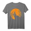 Schwarze Katze mit Vollmond-Motiv für Halloween - Lustiges Kostüm-T-Shirt für Damen, Herren und Kinder als Last-Minute-Outfit & Geschenk