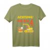 Kinder Bagger T-Shirt Achtung! Ich bin 4 Abrissbirne Kran Geburtstag - Lustiges Geschenk für Jungen zum 4. Geburtstag, ideal für Kinder, die Baustellen lieben
