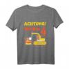 Kinder Bagger T-Shirt Achtung! Ich bin 4 Abrissbirne Kran Geburtstag - Lustiges Geschenk für Jungen zum 4. Geburtstag, ideal für Kinder, die Baustellen lieben