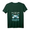 Damen T-Shirt mit Spruch 'Die Tut Nix Die Will Nur Ouzo' – Lustiges Griechenland Urlaubs-Shirt mit V-Ausschnitt für Frauen, Ouzo & Schnaps Liebhaber