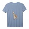 Damen Chill Out Faultier reitet Lama T-Shirt - Trendiges Alpaka Style mit V-Ausschnitt, perfekt für Lama- und Faultier-Fans