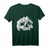 Halloween-Kostüm mit Totenkopf-Motiv und Katze - Süßes schwarzes T-Shirt für Katzen- und Horrorfilm-Fans, perfekt für Halloween und Partys