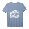 Halloween-Kostüm mit Totenkopf-Motiv und Katze - Süßes schwarzes T-Shirt für Katzen- und Horrorfilm-Fans, perfekt für Halloween und Partys