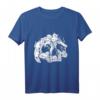 Halloween-Kostüm mit Totenkopf-Motiv und Katze - Süßes schwarzes T-Shirt für Katzen- und Horrorfilm-Fans, perfekt für Halloween und Partys