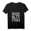 Damen T-Shirt mit böser alter Frau - Sarkasmus, Satire Motiv, V-Ausschnitt, lustiges Frauen Design mit Spruch