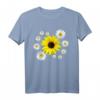 Sonnenblume mit Margeriten Blumenmuster T-Shirt – Buntes, sommerliches Blumenmotiv für Natur- und Blumenliebhaber