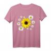 Sonnenblume mit Margeriten Blumenmuster T-Shirt – Buntes, sommerliches Blumenmotiv für Natur- und Blumenliebhaber