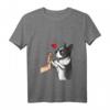 Damen Boston Terrier Hunde Liebe T-Shirt mit V-Ausschnitt – Perfektes Geschenk für Hundeliebhaber und Boston Terrier Fans