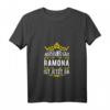 Damen T-Shirt mit V-Ausschnitt - Alles wird gut! Ramona ist jetzt da! Personalisiertes Prinzessinnen-Design mit Krone