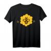 Bienenwabe mit Bienenmotiv weiss – Naturschutz T-Shirt für Bienenschützer, Imker und Honigfans