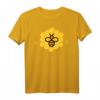 Bienenwabe mit Bienenmotiv weiss – Naturschutz T-Shirt für Bienenschützer, Imker und Honigfans