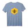 Bienenwabe mit Bienenmotiv weiss – Naturschutz T-Shirt für Bienenschützer, Imker und Honigfans
