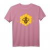 Bienenwabe mit Bienenmotiv weiss – Naturschutz T-Shirt für Bienenschützer, Imker und Honigfans