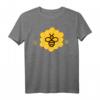 Bienenwabe mit Bienenmotiv weiss – Naturschutz T-Shirt für Bienenschützer, Imker und Honigfans