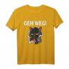 Kaffee Katze Kater T-Shirt mit Lustigen Sprüchen für Damen & Herren – Perfekte Geschenkidee für Morgenmuffel, Kollegen und Katzenfans