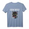 Kaffee Katze Kater T-Shirt mit Lustigen Sprüchen für Damen & Herren – Perfekte Geschenkidee für Morgenmuffel, Kollegen und Katzenfans