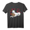 Dogo Argentino Hund mit Plüschtier und Herzen - Lustiges Hundemotiv T-Shirt für Hundehalter, Hundefans und Kinder