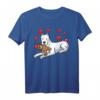 Dogo Argentino Hund mit Plüschtier und Herzen - Lustiges Hundemotiv T-Shirt für Hundehalter, Hundefans und Kinder