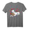 Dogo Argentino Hund mit Plüschtier und Herzen - Lustiges Hundemotiv T-Shirt für Hundehalter, Hundefans und Kinder