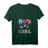 Damen 80er Party Outfit Kostüm - Retro 80s Girl T-Shirt mit V-Ausschnitt für Fasching, Karneval & Rave