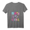 Damen 80er Party Outfit Kostüm - Retro 80s Girl T-Shirt mit V-Ausschnitt für Fasching, Karneval & Rave