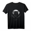 Wikinger Wolf im Vollmond T-Shirt – Einsamer Wolf mit nordischer Mythologie, Odins Symbol für Stärke und Walhalla